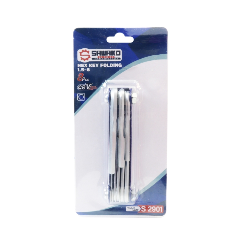 مجموعه 2 عددی آچار آلن چاقویی 8 تایی مدل S2901 مارک SAWAKO