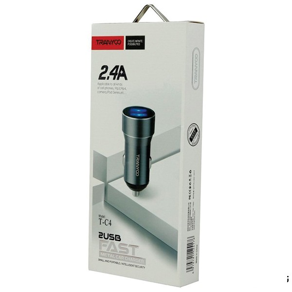 مجموعه 2 عددی شارژر فندکی ترانیو مدل C4 به همراه کابل میکرو