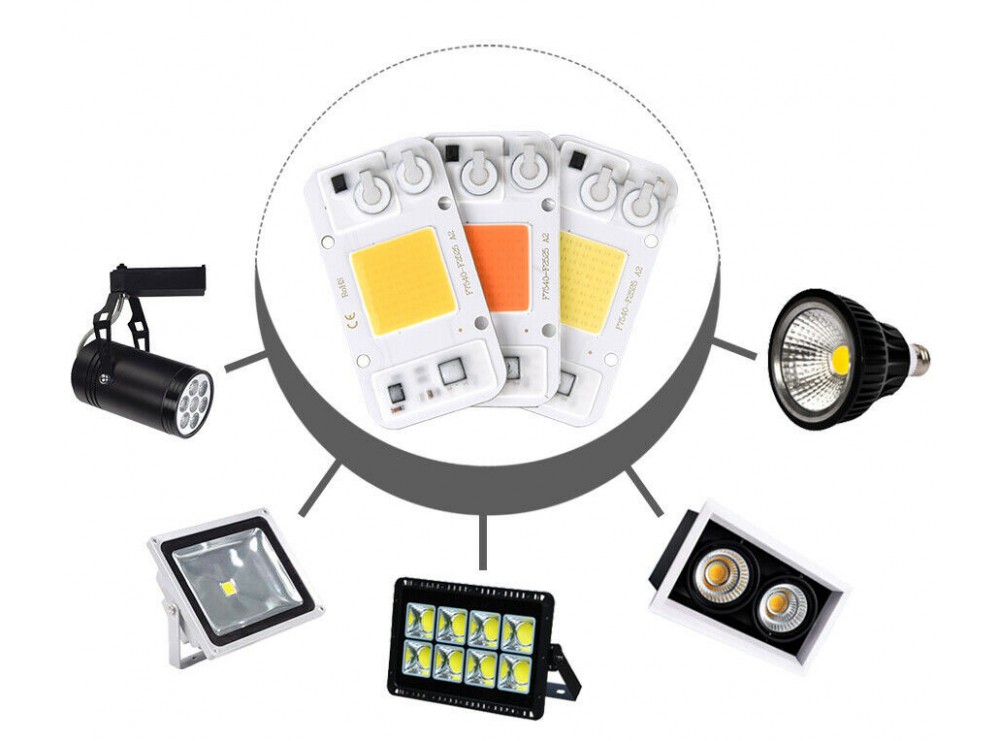 مجموعه 2 عددی LED COB مهتابی 30W 220V با درایور داخلی سایز 7540 دارای مدار حفاظتی Anti Surge