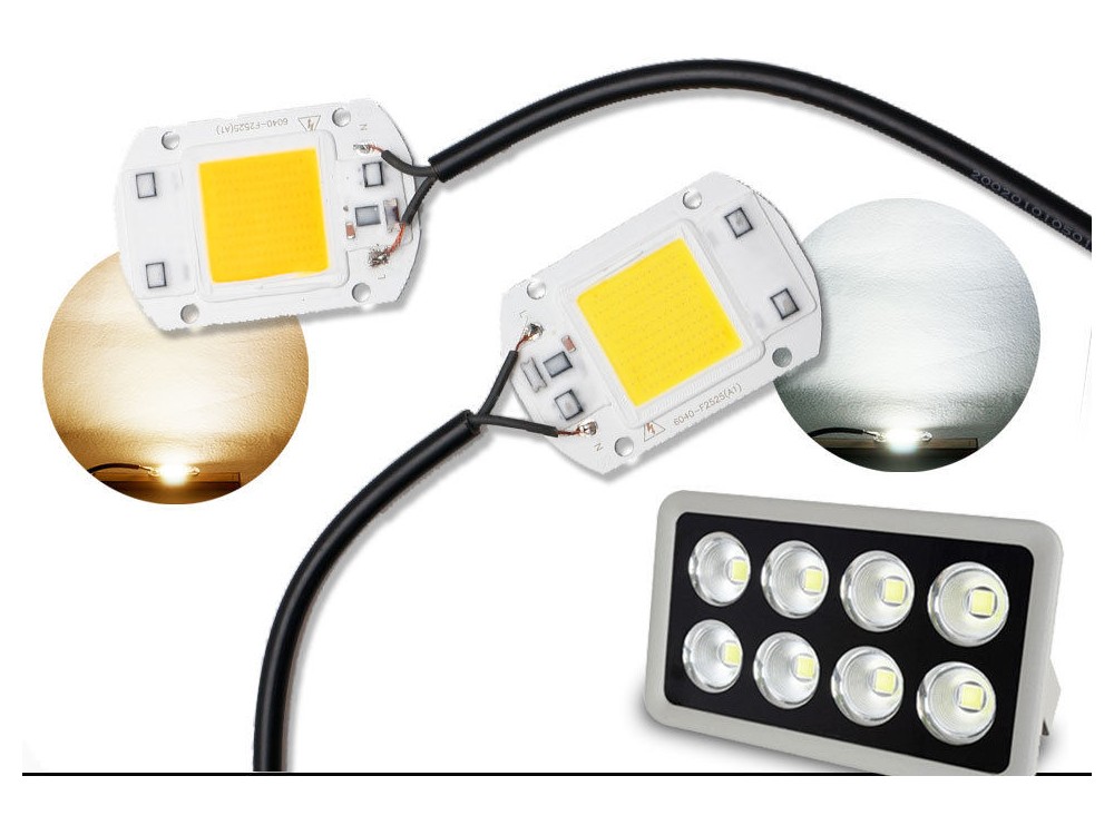 مجموعه 2 عددی LED COB مهتابی 50W 220V با درایور داخلی