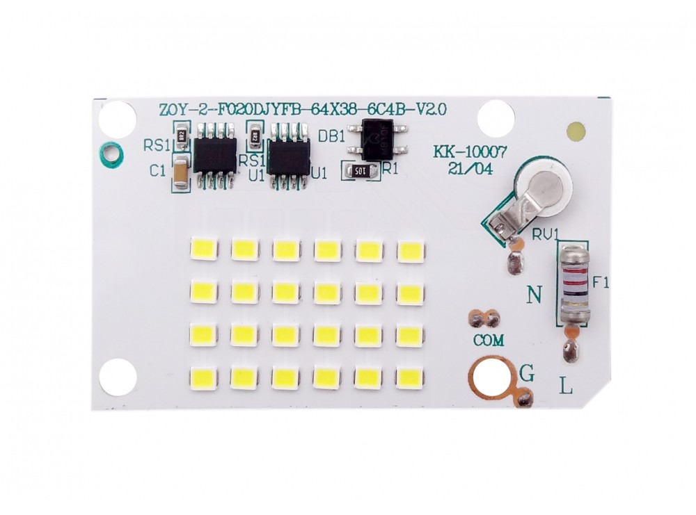 مجموعه 2 عددی LED DOB سفید مهتابی 220VAC 20W دارای مدار محافظتی Anti Surge