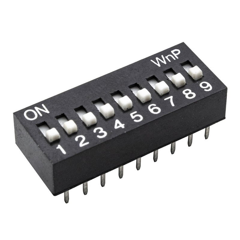 مجموعه 20 عددی دیپ سوئیچ 9 تایی تایوانی مشکی DS-09