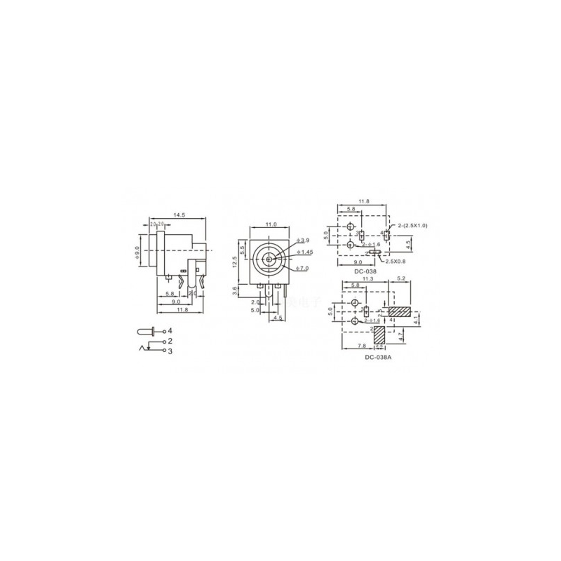 مجموعه 20 عددی جک آداپتور لپ تاپی مدل DC-038
