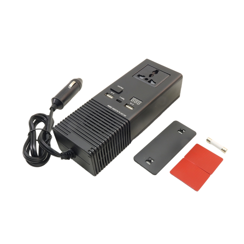 اینورتر خودرویی 200 وات 12/24VDC به 220VAC مدل 1665 مارک Olesson اینورتر خودرویی 200 وات 12/24VDC به 220VAC مدل 1665 مارک Olesson