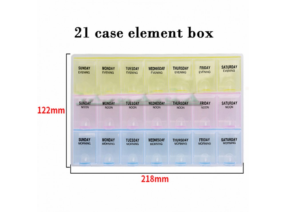 جعبه قطعات 21 خانه 3 رنگ جعبه قطعات 21 خانه 3 رنگ