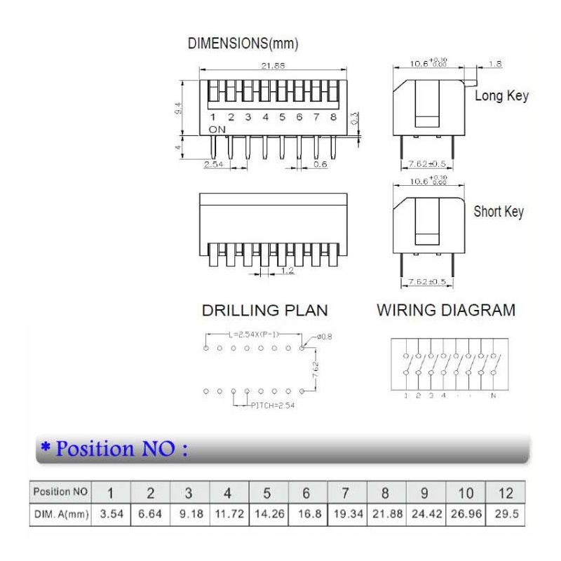 مجموعه 23 عددی دیپ سوئیچ 8 تایی پیانویی تایوانی آبی DSR-08 مجموعه 23 عددی دیپ سوئیچ 8 تایی پیانویی تایوانی آبی DSR-08