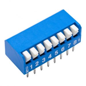 مجموعه 23 عددی دیپ سوئیچ 8 تایی پیانویی تایوانی آبی DSR-08