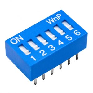 مجموعه 24 عددی دیپ سوئیچ 6 تایی تایوانی آبی DSR-06