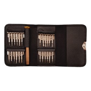 ست پیچ گوشتی 25 تکه جیبی دارای کیف چرمی