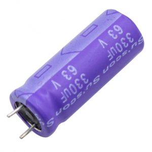 مجموعه 25 عددی خازن الکترولیتی 330uF / 63V مارک Su'scon