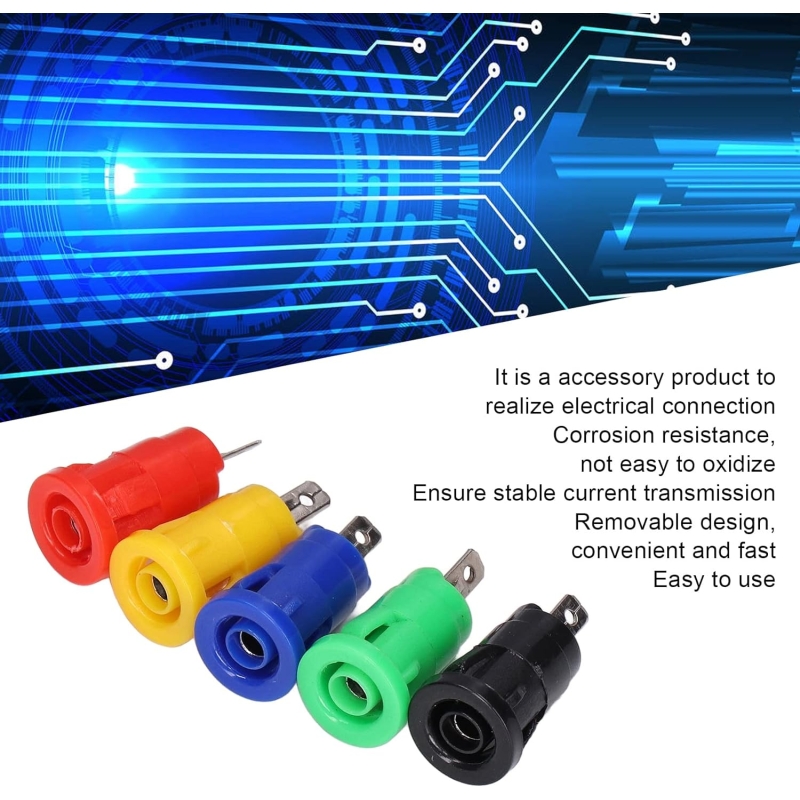 مجموعه 25 عددی فیش موزی مادگی سوکتی ولتاژ بالا 4mm مشکی