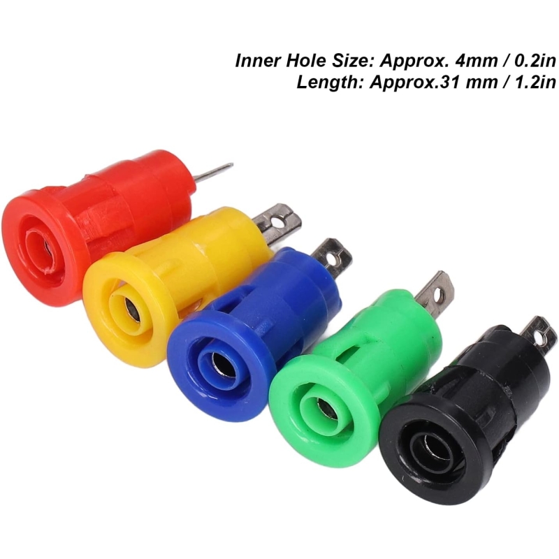 مجموعه 25 عددی فیش موزی مادگی سوکتی ولتاژ بالا 4mm مشکی