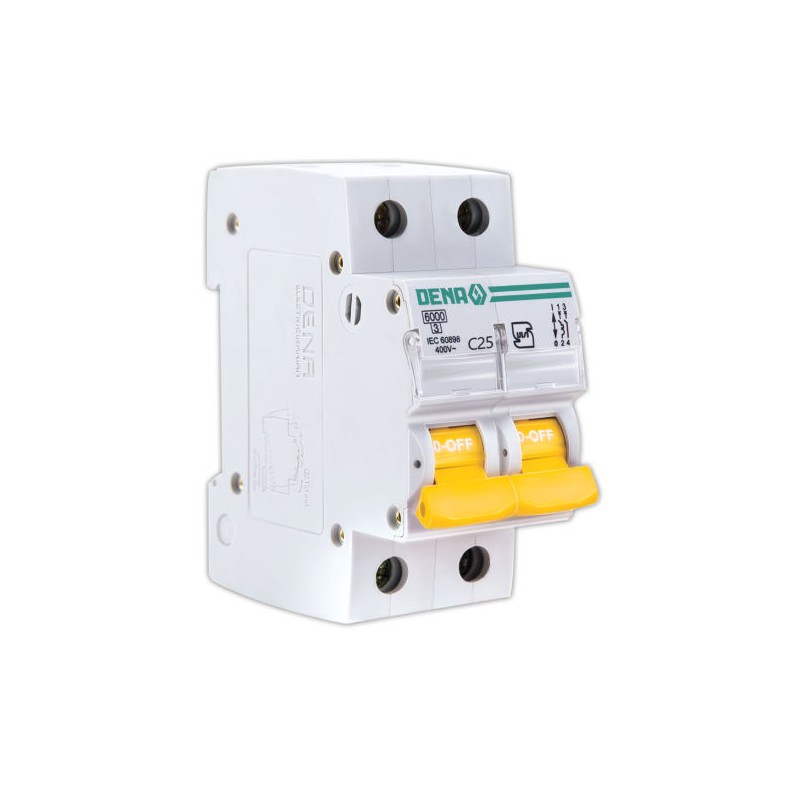 فیوز مینیاتوری دو پل 25 آمپر کد C25 فیوز مینیاتوری دو پل 25 آمپر کد C25