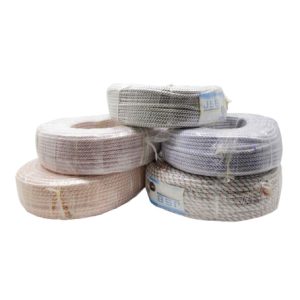 کابل برق روکش دار پارچه ای 3 رشته رول 100متری