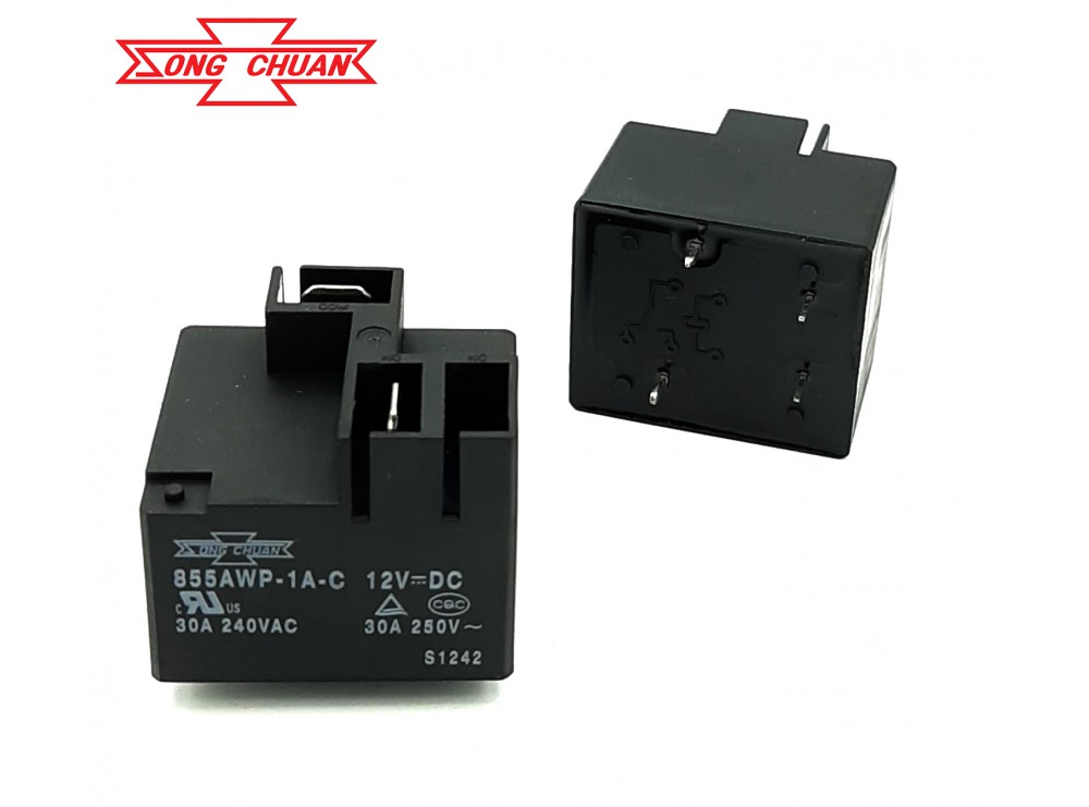 مجموعه 3 عددی رله فیش خور 12V-30A تایوانی مارک SONG CHUAN کد 855AWP-1A-C مجموعه 3 عددی رله فیش خور 12V-30A تایوانی مارک SONG CHUAN کد 855AWP-1A-C