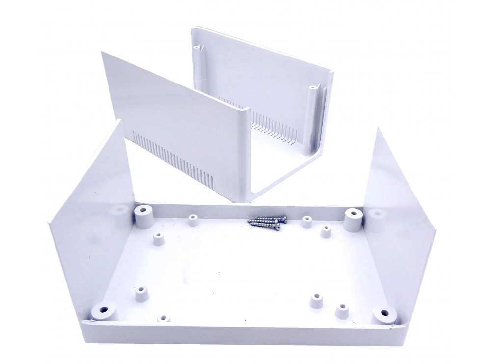 مجموعه 3 عددی جعبه برد پلاستیکی دو تکه تهویه دار سفید سایز 160x100x80mm