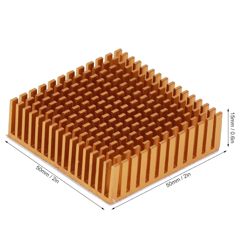 مجموعه 3 عددی هیت سینک طلایی مربعی سایز 50x50x15mm مجموعه 3 عددی هیت سینک طلایی مربعی سایز 50x50x15mm
