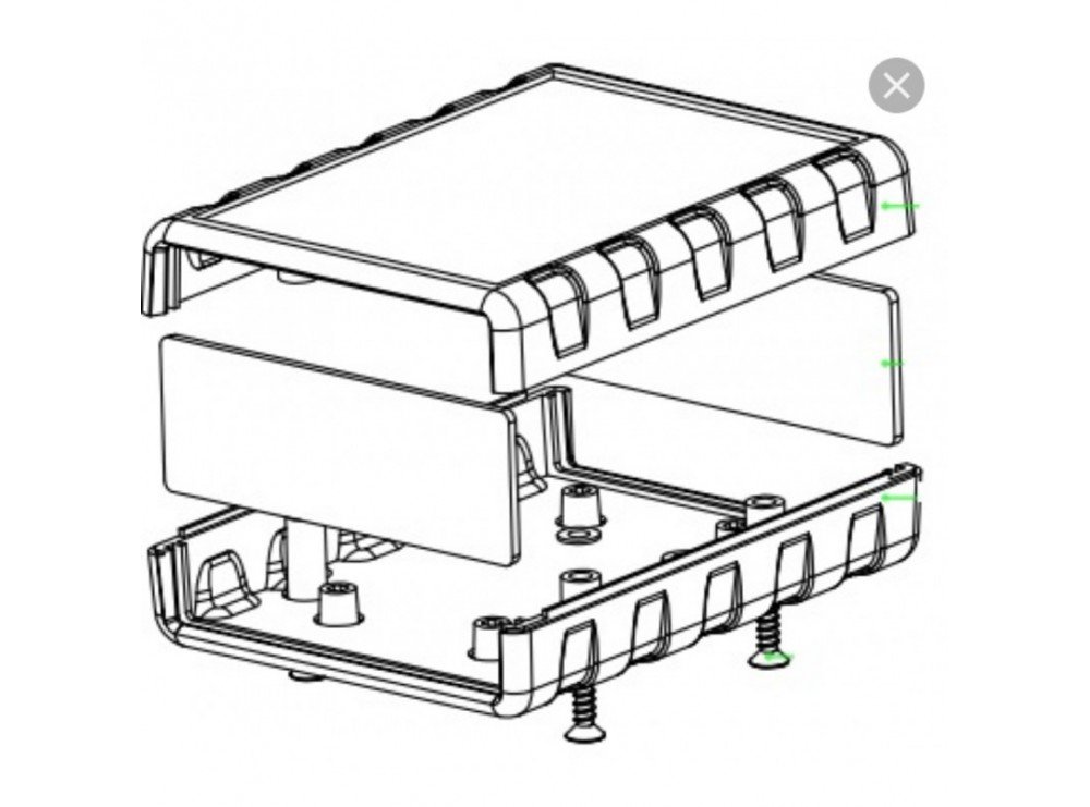 مجموعه 3 عددی جعبه برد پلاستیکی چهار تکه مشکی مدل BMD سایز 164x100x51mm مجموعه 3 عددی جعبه برد پلاستیکی چهار تکه مشکی مدل BMD سایز 164x100x51mm