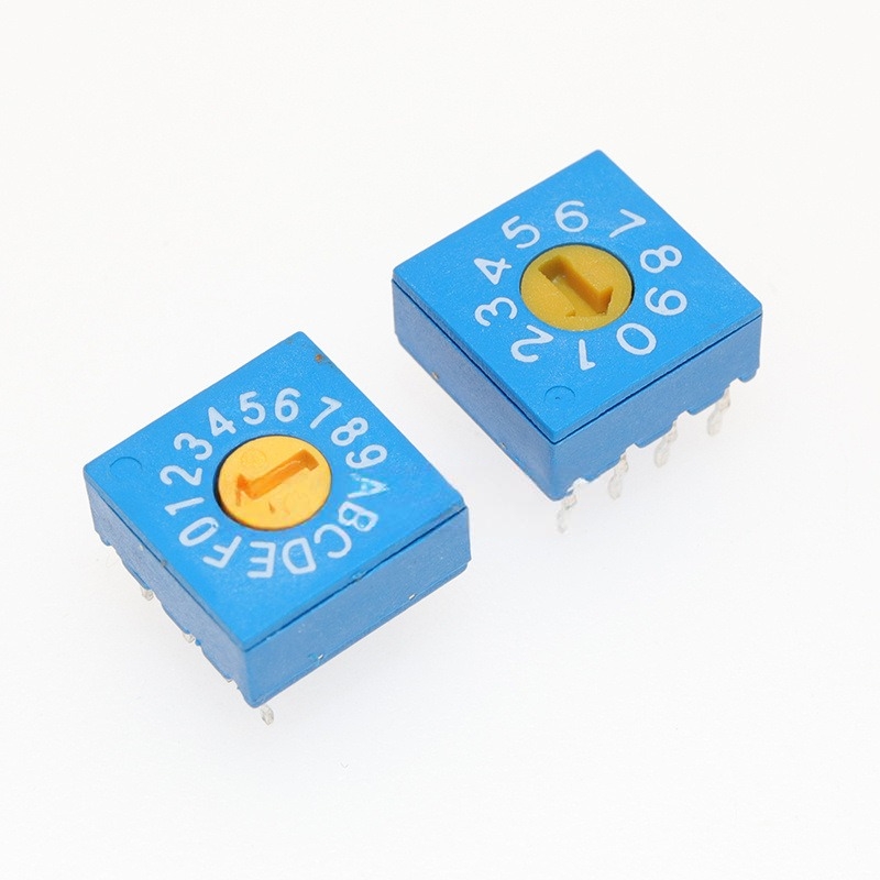 مجموعه 3 عددی روتاری DIP سوئیچ چرخشی 16 بیتی (0-F) کد ERD416RSZ