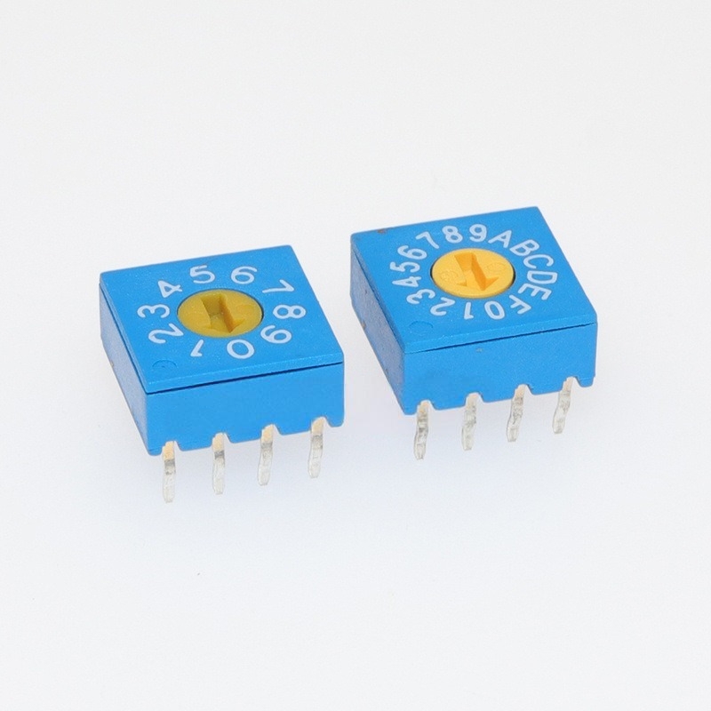 مجموعه 3 عددی روتاری DIP سوئیچ چرخشی 16 بیتی (0-F) کد ERD416RSZ