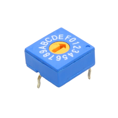 مجموعه 3 عددی روتاری DIP سوئیچ چرخشی 16 بیتی (0-F) کد ERD416RSZ