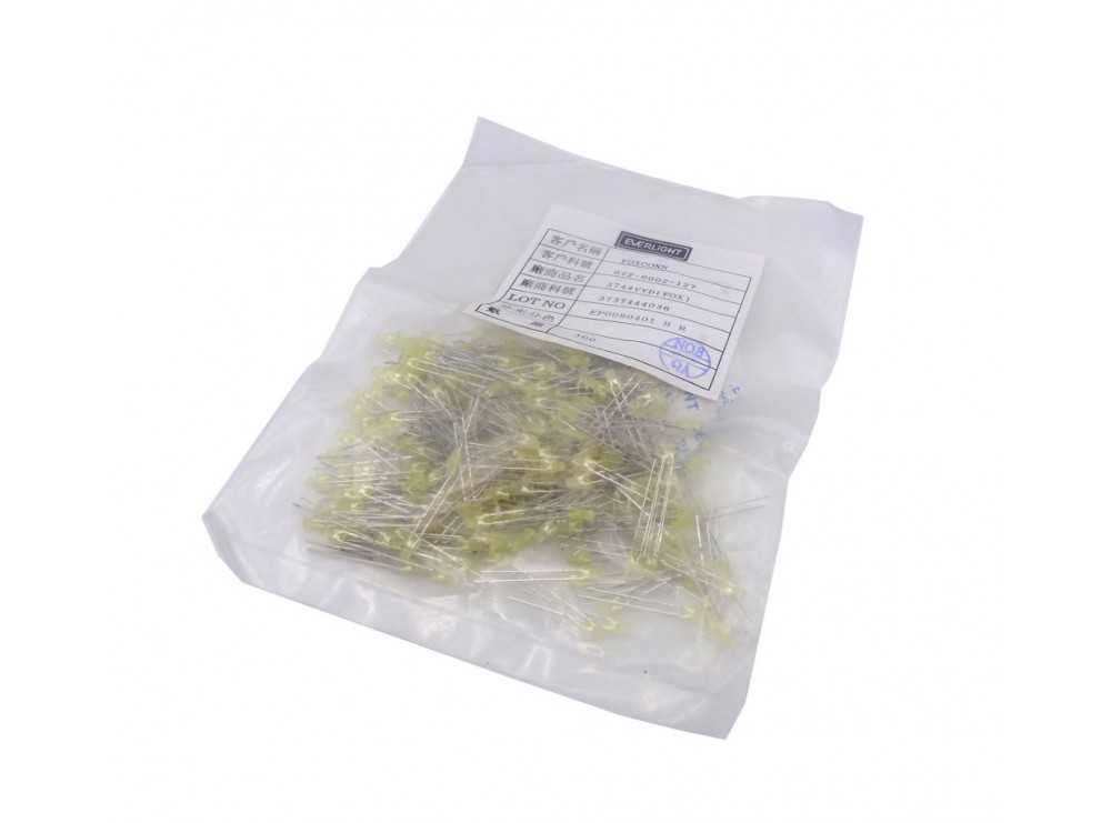 مجموعه 3 عددی LED تخت مات زرد لبه دار 1.5x2.5 بسته300 تایی