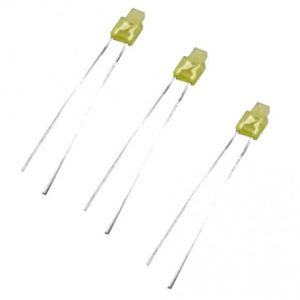 مجموعه 3 عددی LED تخت مات زرد لبه دار 1.5x2.5 بسته300 تایی