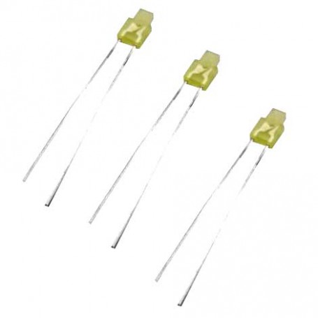 مجموعه 3 عددی LED تخت مات زرد لبه دار 1.5x2.5 بسته300 تایی