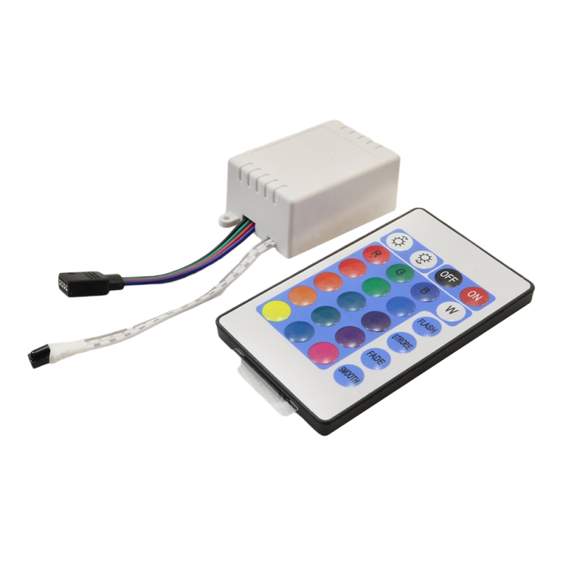 مجموعه 3 عددی درایور و کنترلر RGB تک خروجی 24Key-6A - کنترل از راه دور