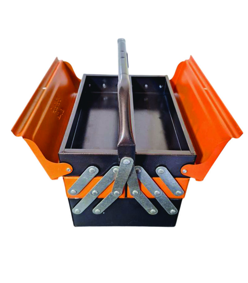 جعبه ابزار فلزی 30 سانت 3 طبقه تبریز ابزار غفاری مدل 303