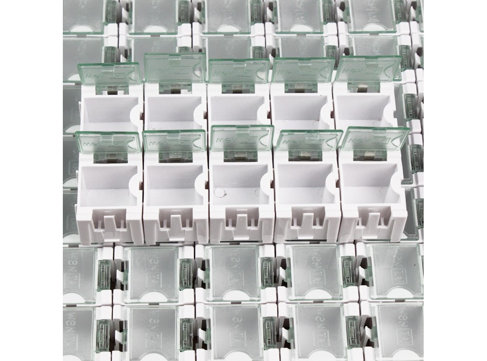 جعبه قطعات 31.5x25x21 SMD سفید جعبه قطعات 31.5x25x21 SMD سفید