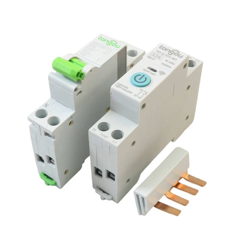 فیوز مینیاتوری هوشمند تک فاز 32 آمپر Tongou با کلید کنترلی و قابلیت کنترل از طریق Wifi