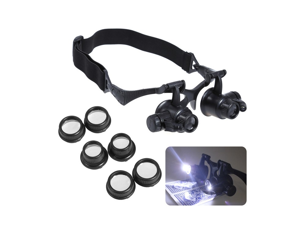 ذره بین عینکی دوچشمی 4 لنز 10X,15X, 20X,25X مدل 9892GJ ذره بین عینکی دوچشمی 4 لنز 10X,15X, 20X,25X مدل 9892GJ