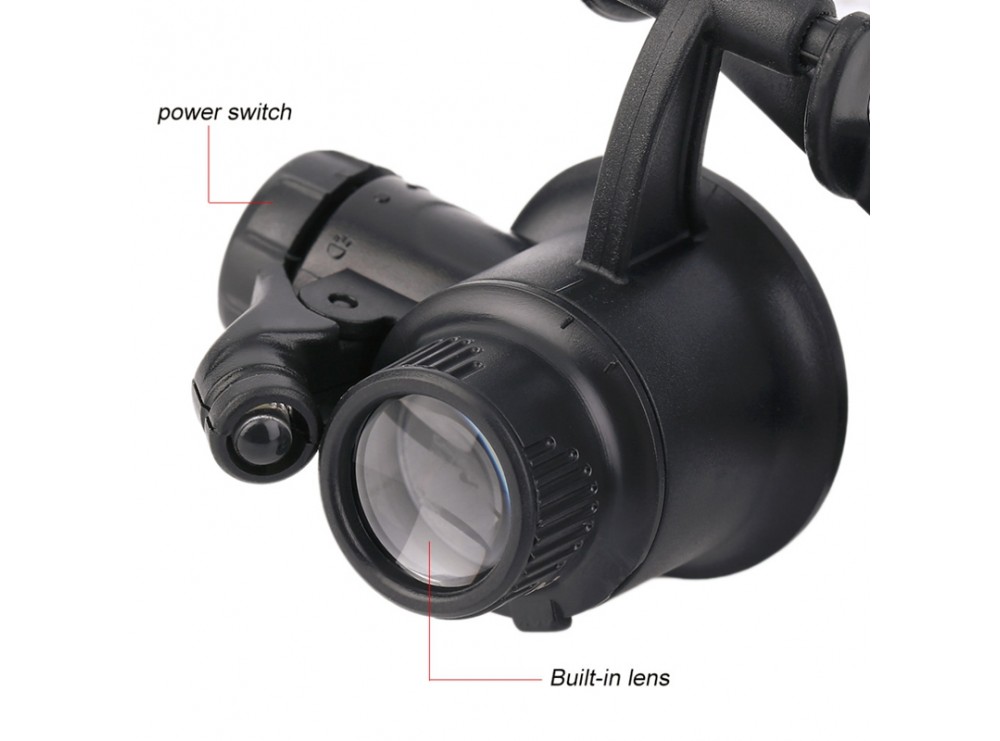 ذره بین عینکی دوچشمی 4 لنز 10X,15X, 20X,25X مدل 9892GJ ذره بین عینکی دوچشمی 4 لنز 10X,15X, 20X,25X مدل 9892GJ