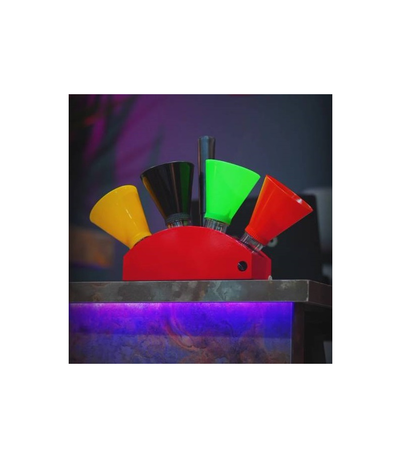 استند قیف دیواری 4 سوراخ ( نگهدارنده قیف 14 پارچه ) قرمز استند قیف دیواری 4 سوراخ ( نگهدارنده قیف 14 پارچه ) قرمز