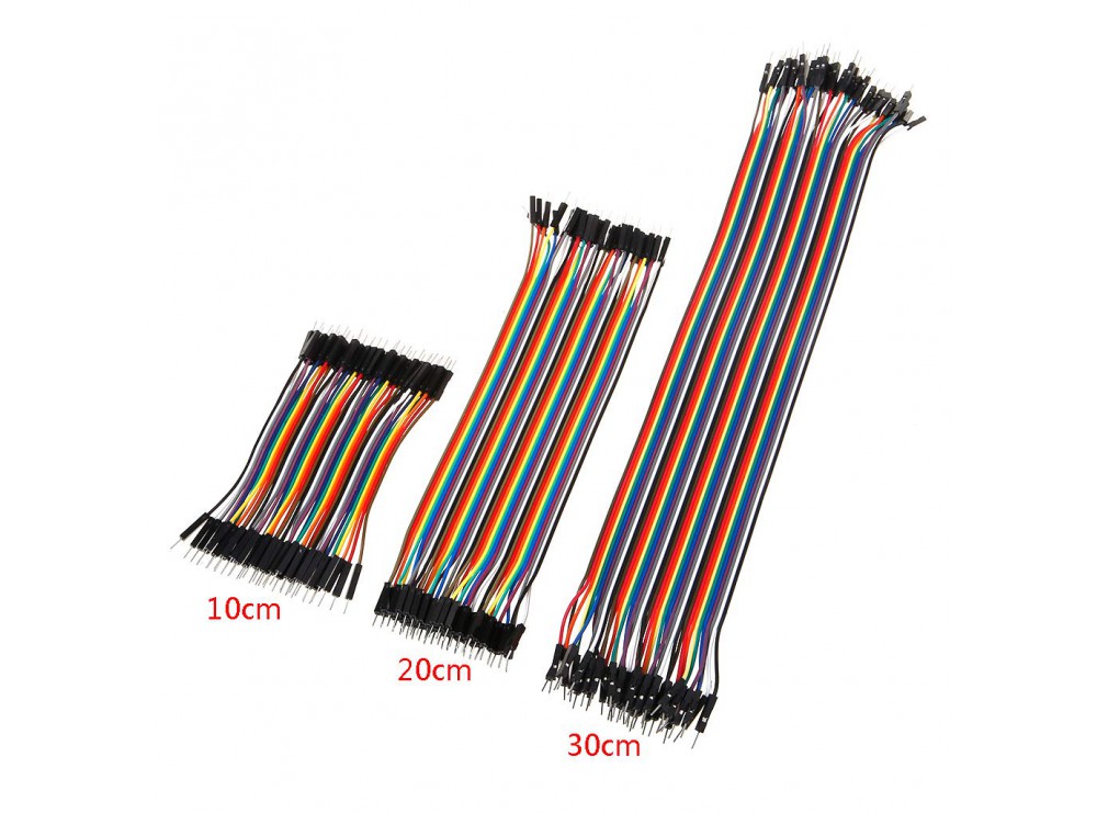 مجموعه 4 عددی سیم جامپر نر به ماده 30cm فلت 40 رشته