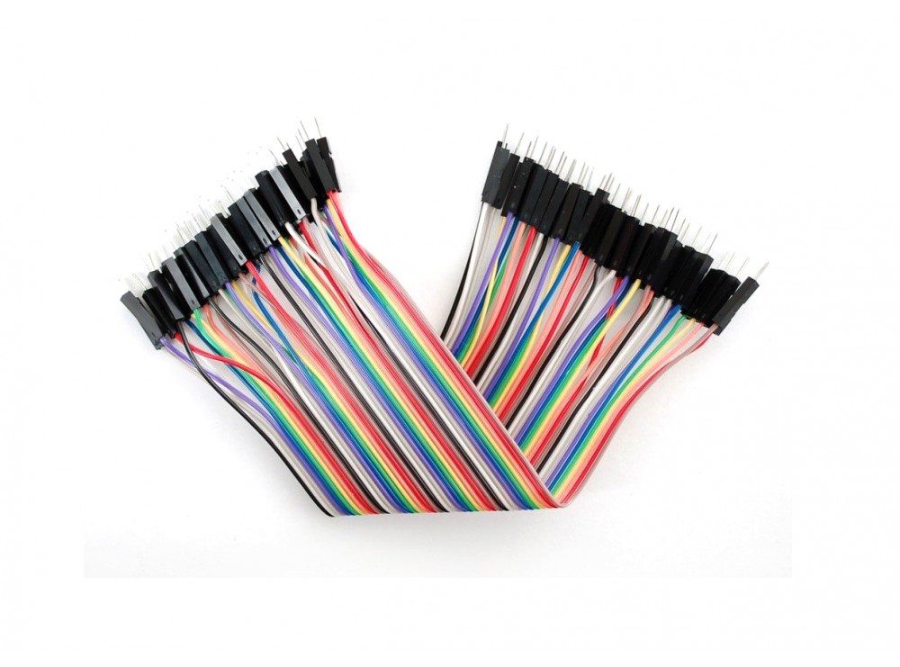 مجموعه 4 عددی سیم جامپر نر به نر 30cm فلت 40 رشته