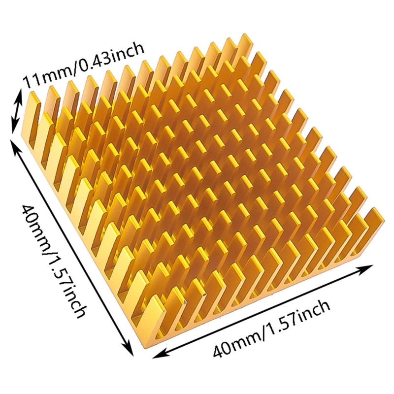 مجموعه 4 عددی هیت سینک سایز 4x4cm مخصوص المان سردکننده رنگ طلایی مجموعه 4 عددی هیت سینک سایز 4x4cm مخصوص المان سردکننده رنگ طلایی