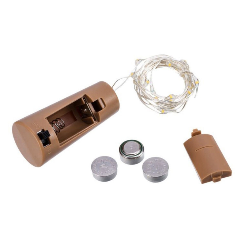 مجموعه 4 عددی ریسه LED مفتولی سفید آفتابی دو متری طرح درب بطری مجموعه 4 عددی ریسه LED مفتولی سفید آفتابی دو متری طرح درب بطری