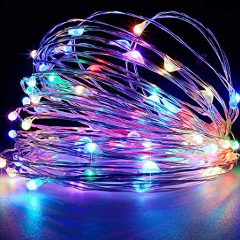 مجموعه 4 عددی ریسه LED مفتولی هفت رنگ سه متری مدل باتری قلمی مجموعه 4 عددی ریسه LED مفتولی هفت رنگ سه متری مدل باتری قلمی