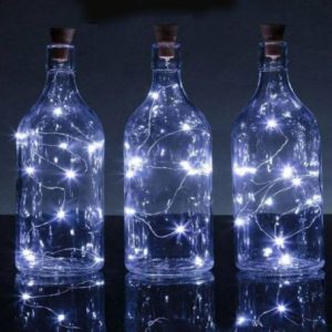 مجموعه 4 عددی ریسه LED مفتولی سفید مهتابی دو متری طرح درب بطری