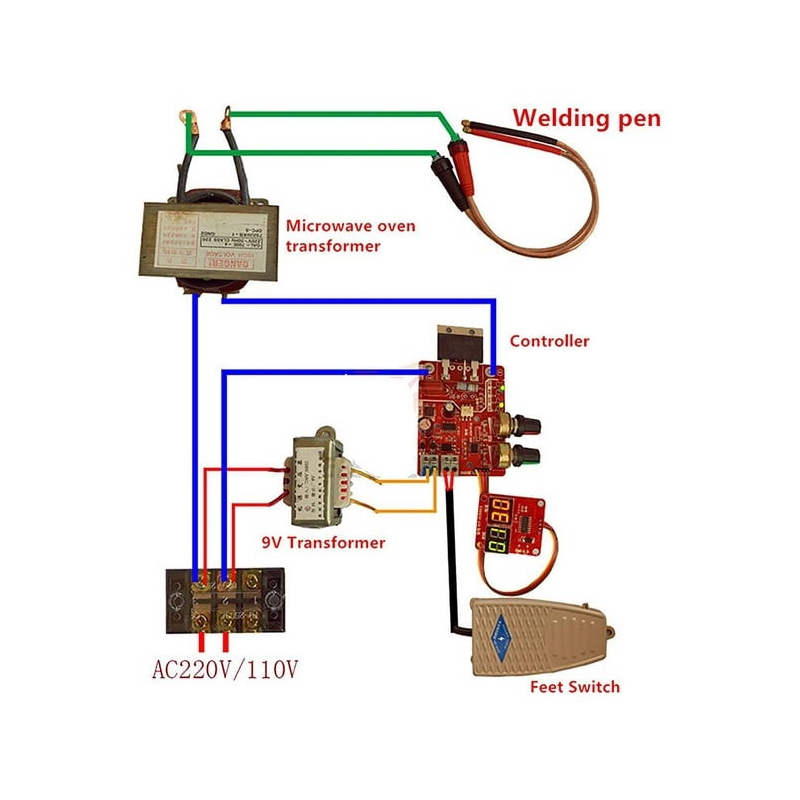 برد کنترلر دستگاه نقطه جوش باتری 40 آمپر مدل NY-D02