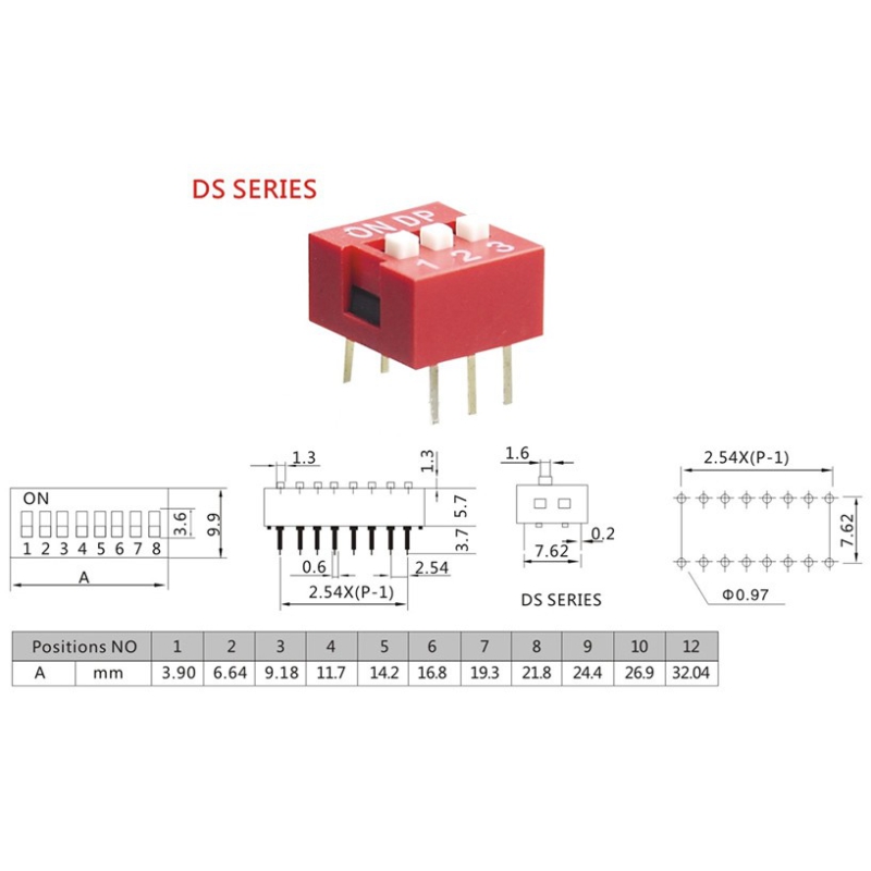 مجموعه 46 عددی دیپ سوئیچ تکی DIP