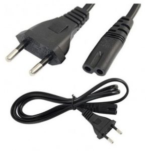 مجموعه 5 عددی کابل برق دوچاک (ضبطی) مشکی 1.5متری