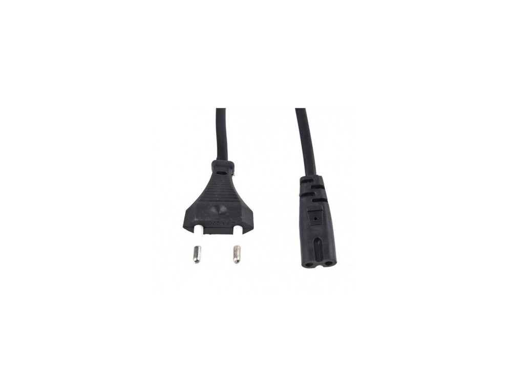 مجموعه 5 عددی کابل برق دوچاک (ضبطی) مشکی 1.5متری