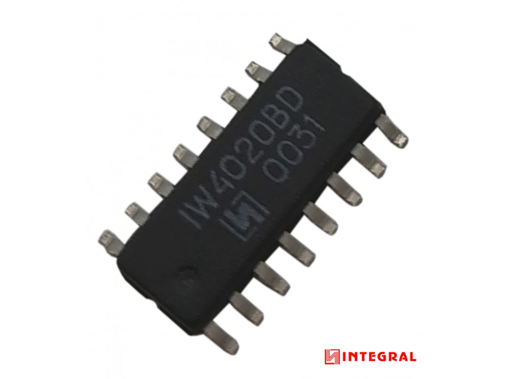 مجموعه 5 عددی تراشه شمارنده 4020BD پکیج SOP-16 مارک INTEGRAL