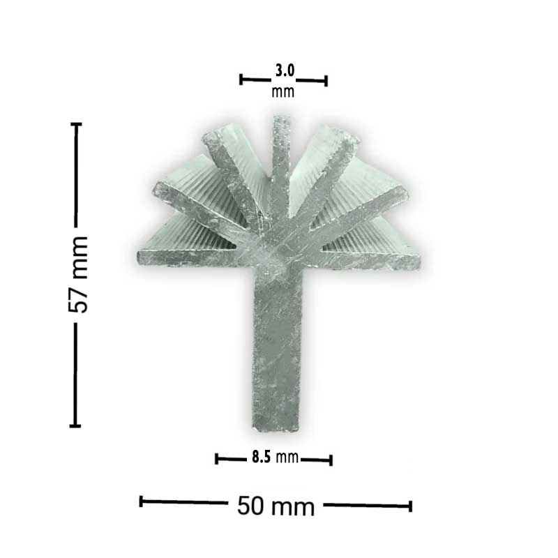 مجموعه 5 عددی هیت سینک آلومینیومی 7 پره سایز 57x50x23mm مجموعه 5 عددی هیت سینک آلومینیومی 7 پره سایز 57x50x23mm