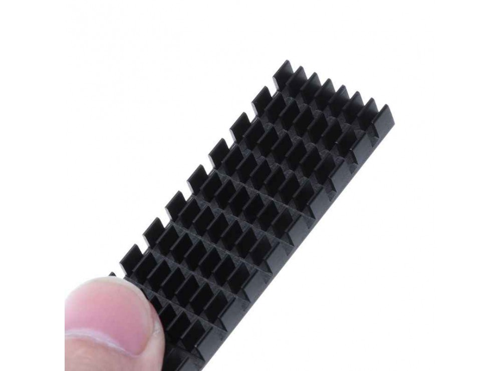 مجموعه 5 عددی هیت سینک آلومینیومی مشکی 70x22x6mm مجموعه 5 عددی هیت سینک آلومینیومی مشکی 70x22x6mm