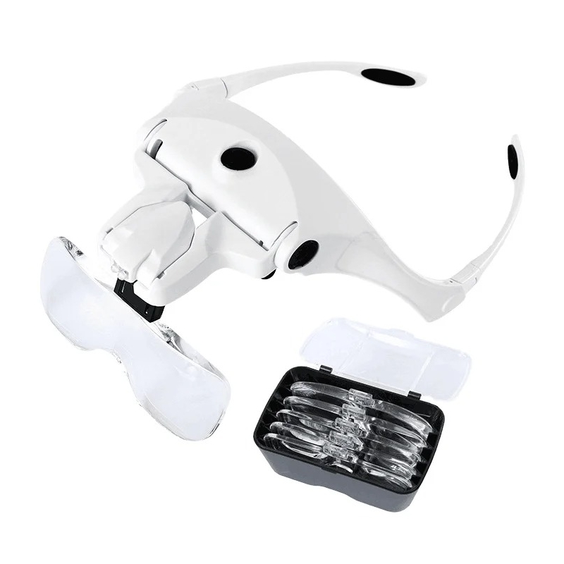 ذره بین پیشانی 5 لنز چراغدار شارژی مدل 9892B2C