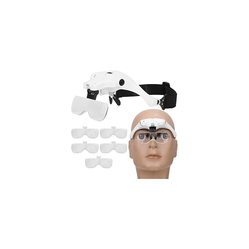 ذره بین پیشانی 5 لنز چراغدار شارژی مدل 9892B2C